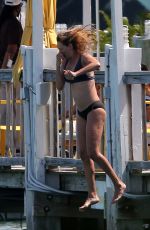 UMA THURMAN in Bikini at a Beach in Miami