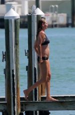 UMA THURMAN in Bikini at a Beach in Miami