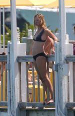 UMA THURMAN in Bikini at a Beach in Miami