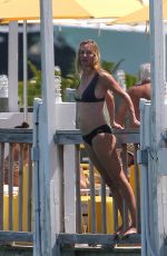 UMA THURMAN in Bikini at a Beach in Miami