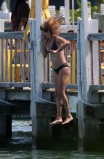 UMA THURMAN in Bikini at a Beach in Miami