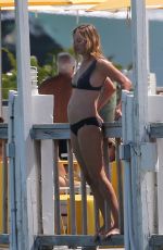 UMA THURMAN in Bikini at a Beach in Miami