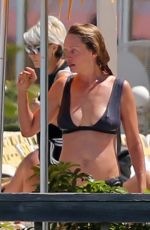 UMA THURMAN in Bikini at a Beach in Miami