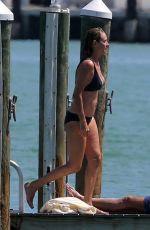 UMA THURMAN in Bikini at a Beach in Miami