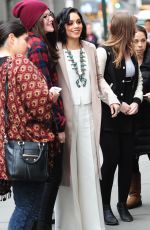 VANESSA HUDGENS Outside Her Play Gigi on Broadway in New York