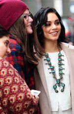 VANESSA HUDGENS Outside Her Play Gigi on Broadway in New York
