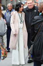 VANESSA HUDGENS Outside Her Play Gigi on Broadway in New York