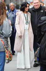 VANESSA HUDGENS Outside Her Play Gigi on Broadway in New York