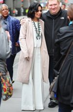 VANESSA HUDGENS Outside Her Play Gigi on Broadway in New York
