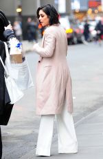 VANESSA HUDGENS Outside Her Play Gigi on Broadway in New York