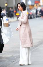 VANESSA HUDGENS Outside Her Play Gigi on Broadway in New York