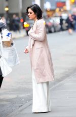 VANESSA HUDGENS Outside Her Play Gigi on Broadway in New York