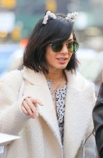 VANESSA HUDGENS Waring Cat Eats Out in New York