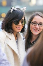 VANESSA HUDGENS Waring Cat Eats Out in New York