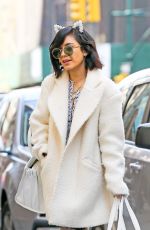 VANESSA HUDGENS Waring Cat Eats Out in New York