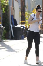 WHITNEY CUMMING Arrives at a Gym in Hollywood