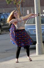 WILLOW SHIELDS on the Set of DWTS Commercial in Hollywood