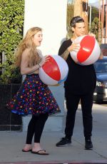 WILLOW SHIELDS on the Set of DWTS Commercial in Hollywood