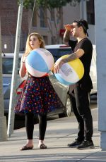 WILLOW SHIELDS on the Set of DWTS Commercial in Hollywood