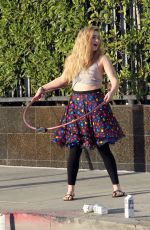 WILLOW SHIELDS on the Set of DWTS Commercial in Hollywood
