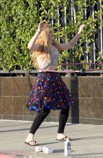 WILLOW SHIELDS on the Set of DWTS Commercial in Hollywood
