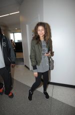 ZENDAYA COLEMAN Arrives at LAX Airport in Los Angeles