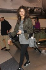 ZENDAYA COLEMAN Arrives at LAX Airport in Los Angeles