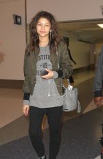 ZENDAYA COLEMAN Arrives at LAX Airport in Los Angeles