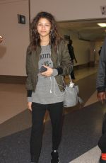 ZENDAYA COLEMAN Arrives at LAX Airport in Los Angeles