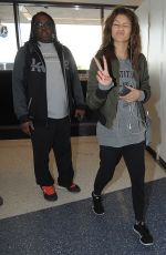 ZENDAYA COLEMAN Arrives at LAX Airport in Los Angeles