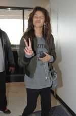 ZENDAYA COLEMAN Arrives at LAX Airport in Los Angeles