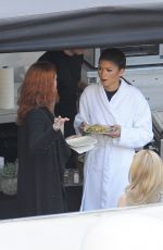 ZENDAYA COLEMAN on the Set of Bad Blood Music Video in Los Angeles
