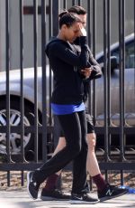 ZOE SALDANA Leaves a Gym in Hollywood