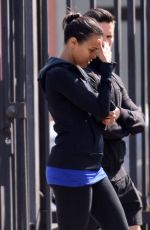 ZOE SALDANA Leaves a Gym in Hollywood