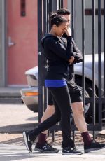 ZOE SALDANA Leaves a Gym in Hollywood