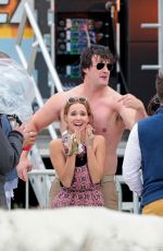 ZOEY DEUTCH on the Set of Dirty Grandpa on Tybee Island 04/28/2015