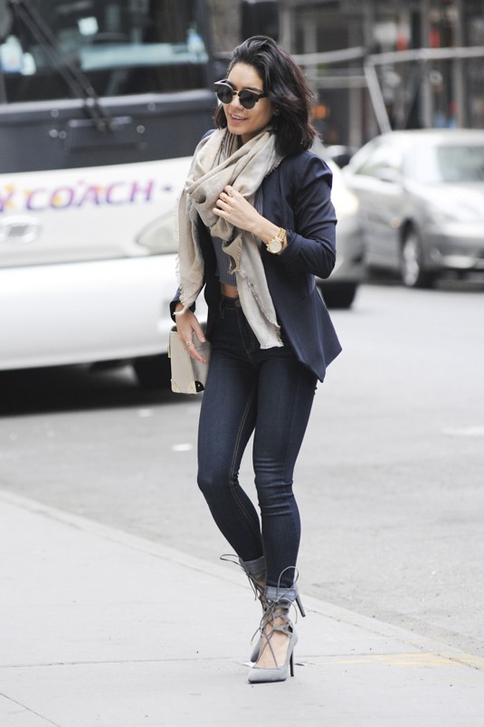 VANESSA HUDGENS in Tight Jeans Out in New York