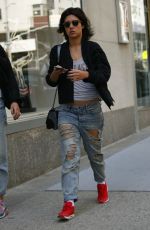 ADELE EXARCHOPOULOS in Ripped Jeans Out in New York 05/03/2015