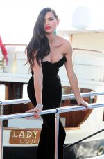 ADRIANA LIMA Boards at a Yacht in Cannes