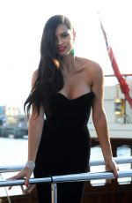 ADRIANA LIMA Boards at a Yacht in Cannes