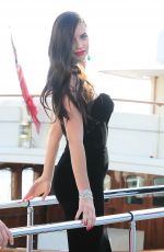 ADRIANA LIMA Boards at a Yacht in Cannes