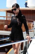 ADRIANA LIMA Leaves a Yacht in Cannes 05/20/2015
