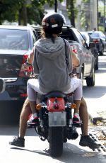 ALESSANDRA AMBROSIO at Motorcycle Ride in Rio De Janeiro 05/26/2015