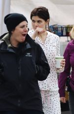 ALEXANDRA DADDARIO on the Set of The Layover in Vancouver 04/29/2015