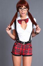 ALEXIS REN in Class Nerd Costume Photoshoot by Leg Avenue