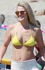 ALI LARTER in Bikini Top at a Beach in Malibu 05/24/2015