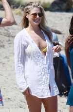 ALI LARTER in Bikini Top at a Beach in Malibu 05/24/2015