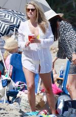 ALI LARTER in Bikini Top at a Beach in Malibu 05/24/2015