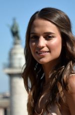 ALICIA VIKANDER at The Man from U.N.C.L.E. Photocall at Terrazza Civita in Rome