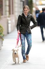 ALLISON WILLIAMS Walks Her Dog in New York